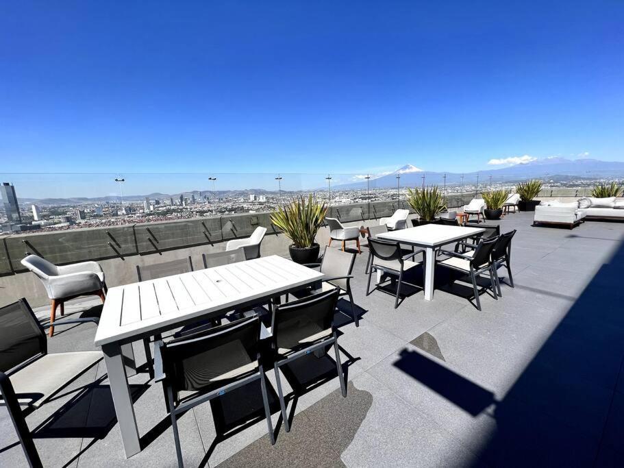 Luxury 3Br Apartment W Pool, Spa & Stunning Views Puebla Bagian luar foto